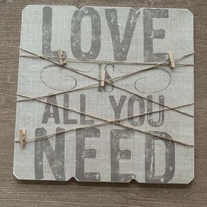 Decorative Wall Art with Love Quote